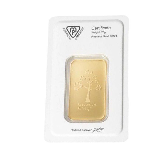 Metalor: Sztabka 20 gramów Złota