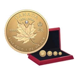 Kanada: Zestaw 4 Złotych Monet Commemorate the 100th Birthday of Queen Elizabeth II 2026