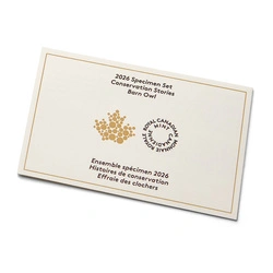 Zestaw Canada: Conservation Stories - Barn Owl 6 monet 2026 Specimen