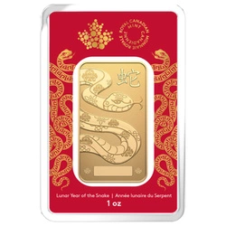 Sztabka The Royal Canadian Mint - Lunar Year of the Snake 1 uncja Złota 2025