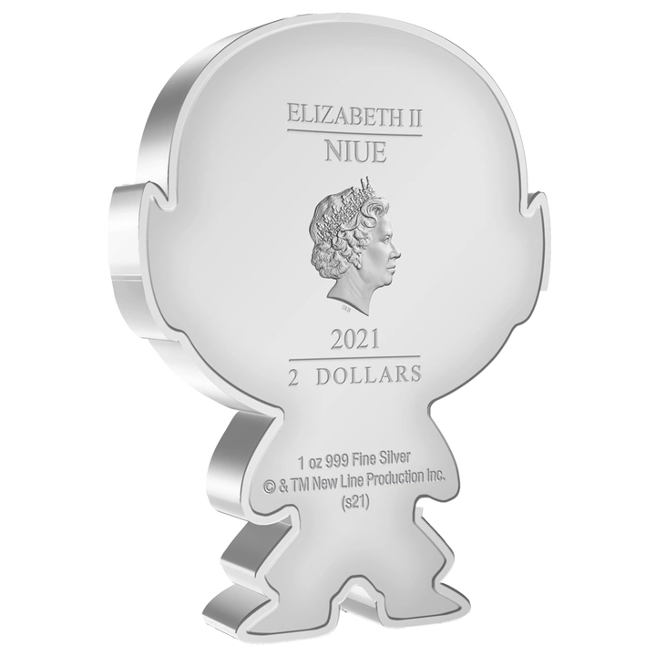 Niue: The Lord of the Rings - Golllum Chibi Coin kolorowany 1 uncja Srebra 2021 Proof