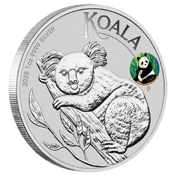 Koala 1 uncja Srebra 2025 Panda Privy Mark (Beijing International Coin Exposition)
