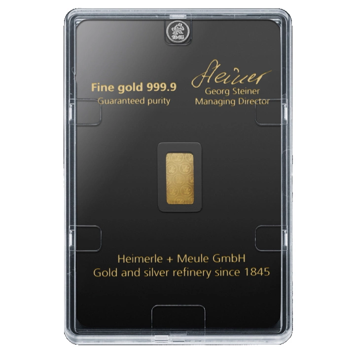 Sztabka Złota 2,5 g Heimerle Meule