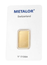 Sztabka Metalor 5 gramów Złota