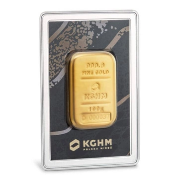 Sztabka KGHM 100 gramów Złota