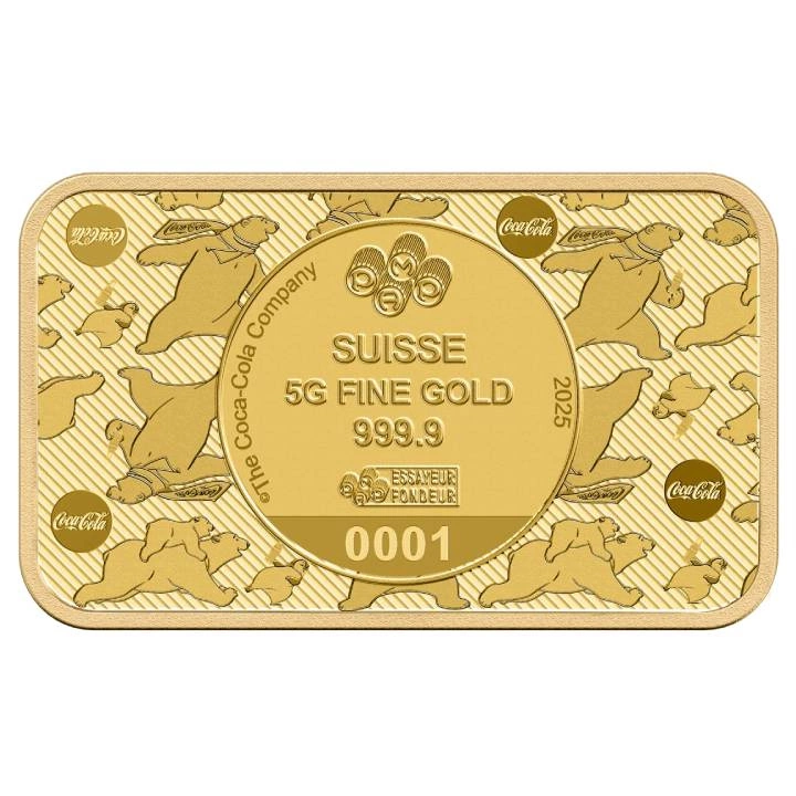 Sztabka Pamp Coca Cola - Polar Bear 5 gramów złota