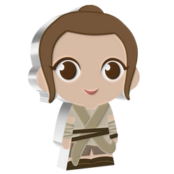 Niue: Star Wars - Rey Chibi Coin kolorowany 1 uncja Srebra 2021 Proof