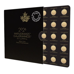 Kanadyjski Liść Klonowy 25 x 1 gram Złota 2026