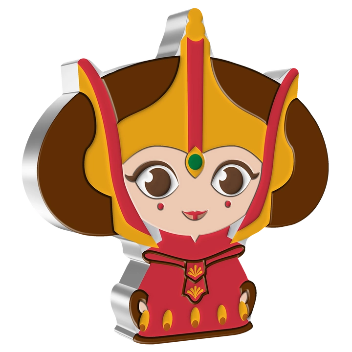 Niue: Star Wars - Padmé Amidala Chibi Coin kolorowany 1 uncja Srebra 2022 Proof