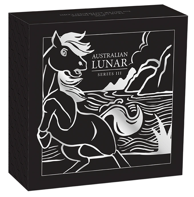Perth Mint: Lunar III - Rok Konia 2 uncje Srebra 2026 Antiqued Coin