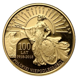 Polska: Złoty Medal 100 lat Polskiej Niepodległości 2017