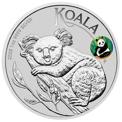 Koala 1 uncja Srebra 2025 Panda Privy Mark (Beijing International Coin Exposition)
