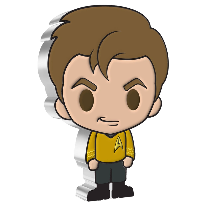 Niue: Star Trek - Captain Kirk Chibi Coin kolorowany 1 uncja Srebra 2021 Proof