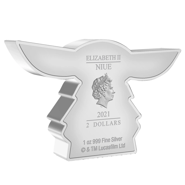 Niue: Star Wars - Grogu Chibi Coin kolorowany 1 uncja Srebra 2021 Proof