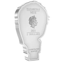 Niue: Street Fighter - Ryu Chibi Coin kolorowany 1 uncja Srebra 2021 Proof