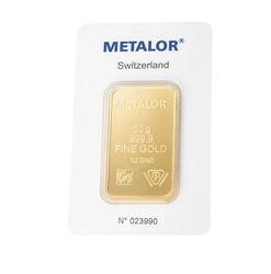 Sztabka Metalor 50 gramów Złota