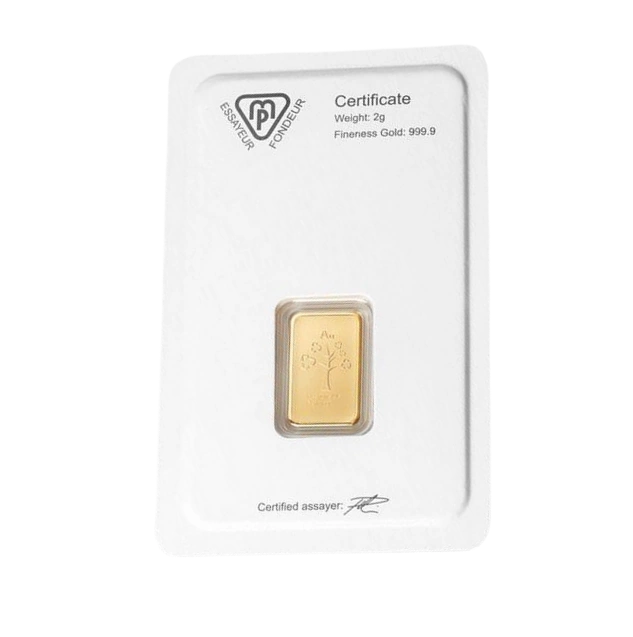 Metalor: Sztabka 2 gramy Złota