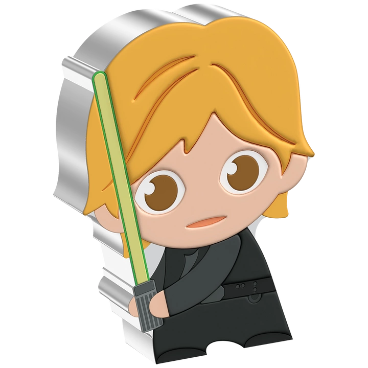 Niue: Star Wars - Luke Skywalker Chibi Coin kolorowany 1 uncja Srebra 2023 Proof