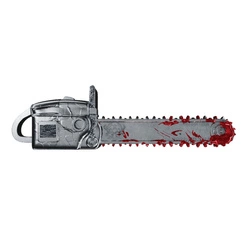 Ghana: Bloody Chainsaw kolorowany 2 uncje Srebra 2025 Antiqued Shaped Coin