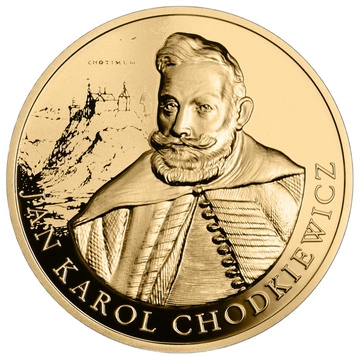 Hetmani Rzeczypospolitej -  Jan Karol Chodkiewicz 500 zł Złoto 2025 Proof Folder Emisyjny