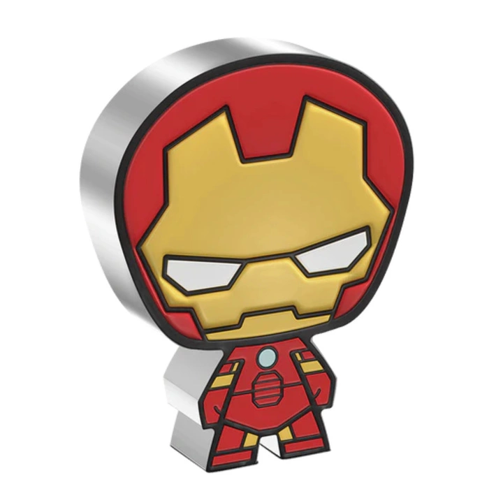 Niue: Marvel Iron Man Chibi Coin kolorowany 1 uncja Srebra 2023 Proof
