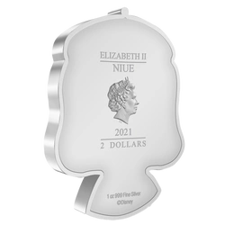 Niue: Disney - Aurora Chibi Coin kolorowany 1 uncja Srebra 2021 Proof