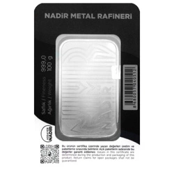 Sztabka Nadir 100 gramów Srebra