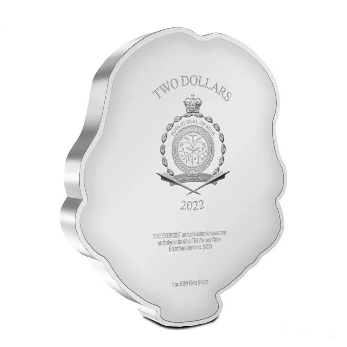 Niue: Horror - Exorcist Chibi Coin kolorowany 1 uncja Srebra 2022 Proof