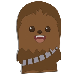 Niue: Star Wars - Chewbacca Chibi Coin kolorowany 1 uncja Srebra 2020 Proof