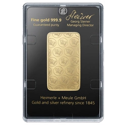 Sztabka Heimerle Meule 50 gramów Złota LBMA GD Refiner