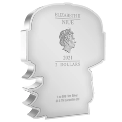 Niue: Star Wars - The Mandalorian Chibi Coin kolorowany 1 uncja Srebra 2021 Proof