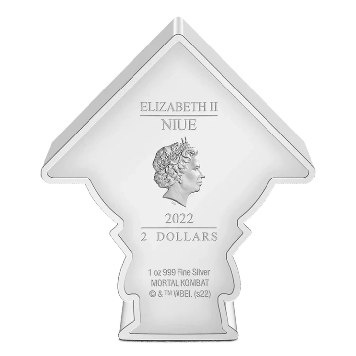 Niue: Mortal Kombat - Raiden Chibi Coin kolorowany 1 uncja Srebra 2022 Proof