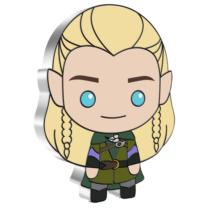 Niue: The Lord of the Rings - Legolas Chibi Coin kolorowany 1 uncja Srebra 2021 Proof