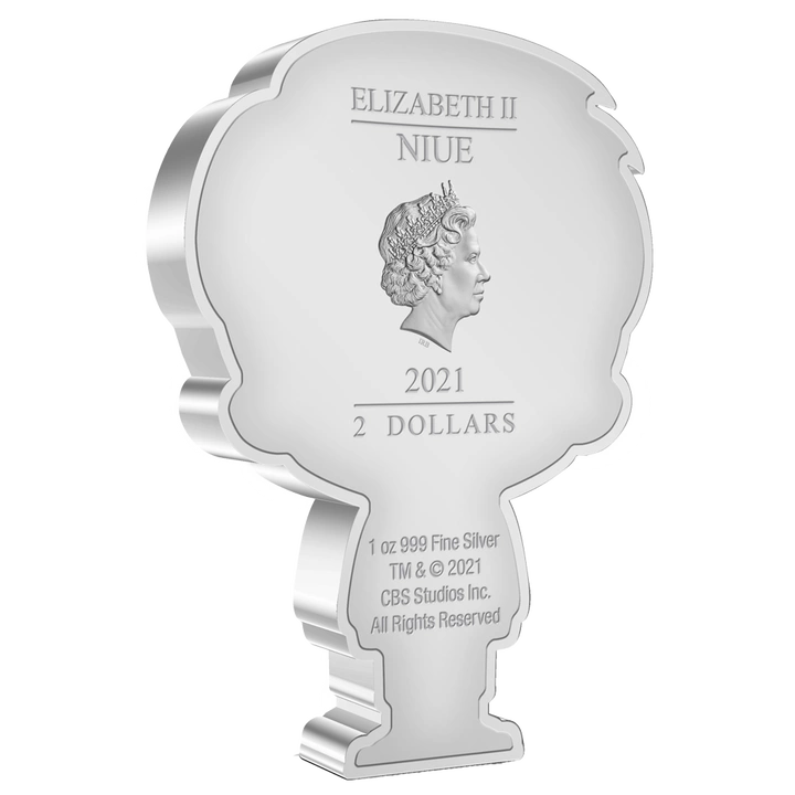 Niue: Star Trek - Captain Kirk Chibi Coin kolorowany 1 uncja Srebra 2021 Proof