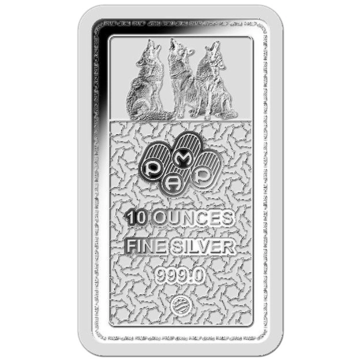 Sztabka Pamp American Wolf 10 uncji Srebra