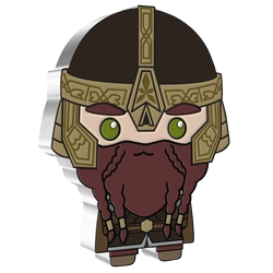 Niue: The Lord of the Rings - Gimli Chibi Coin kolorowany 1 uncja Srebra 2021 Proof