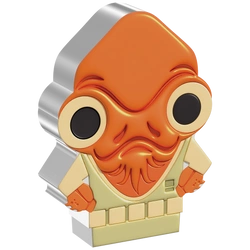 Niue: Star Wars - Admiral Ackbar Chibi Coin kolorowany 1 uncja Srebra 2022 Proof