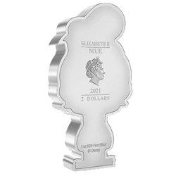 Niue: Disney - Donald Chibi Coin kolorowany 1 uncja Srebra 2021 Proof