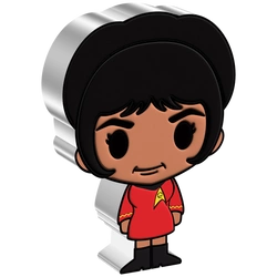 Niue: Star Trek - Nyota Uhura Chibi Coin kolorowany 1 uncja Srebra 2022 Proof