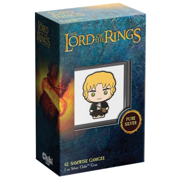 Niue: The Lord of the Rings - Samwise Chibi Coin kolorowany 1 uncja Srebra 2021 Proof