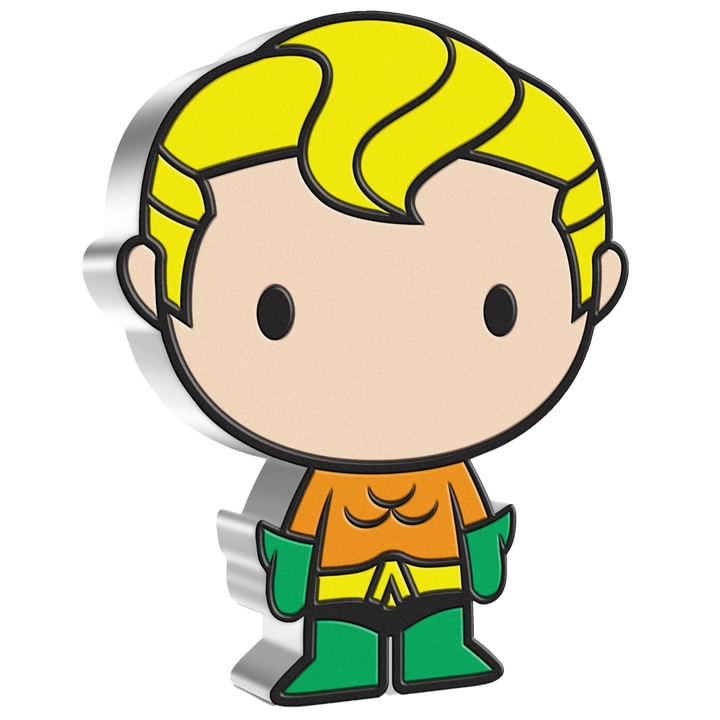 Niue: DC Comics - Aquaman Chibi Coin kolorowany 1 uncja Srebra 2021 Proof