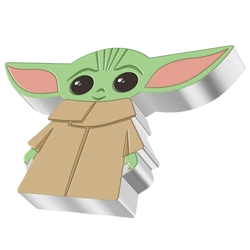 Niue: Star Wars - Grogu Chibi Coin kolorowany 1 uncja Srebra 2021 Proof