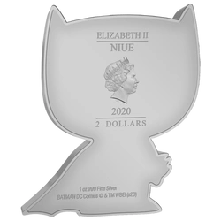 Niue: DC Comics - Batman Chibi Coin kolorowany 1 uncja Srebra 2020 Proof