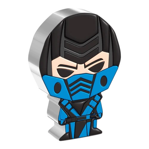 Niue: Mortal Kombat - Sub-Zero Chibi Coin kolorowany 1 uncja Srebra 2022 Proof
