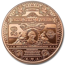 $2 Banknote 1 uncja Miedzi