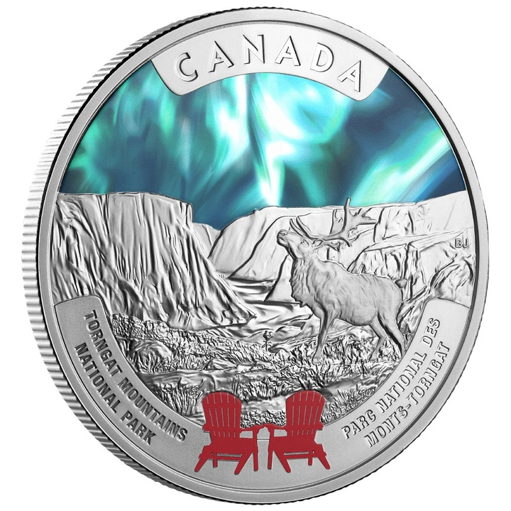 Canada’s National Parks - Torngat Moutains National Park kolorowany 1 uncja Srebra 2026 Proof