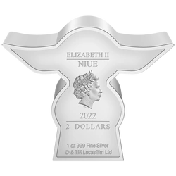Niue: Star Wars - Yoda Chibi Coin kolorowany 1 uncja Srebra 2022 Proof