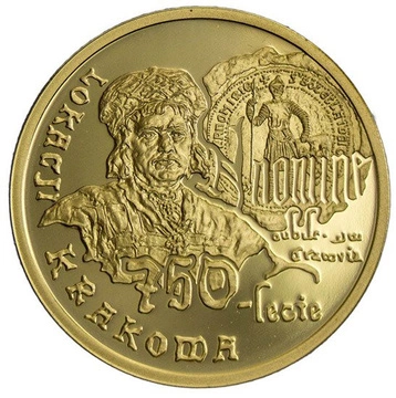 750. rocznica lokacji Krakowa 200 zł 2007 Proof