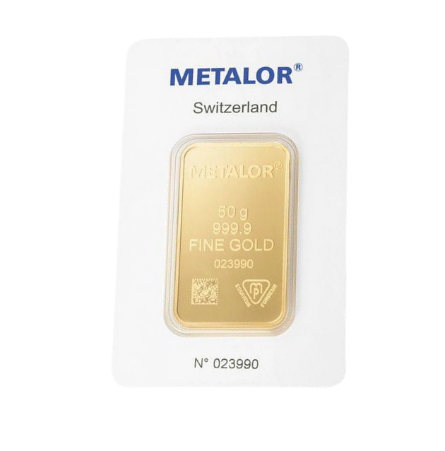 Sztabka Metalor 50 gramów Złota