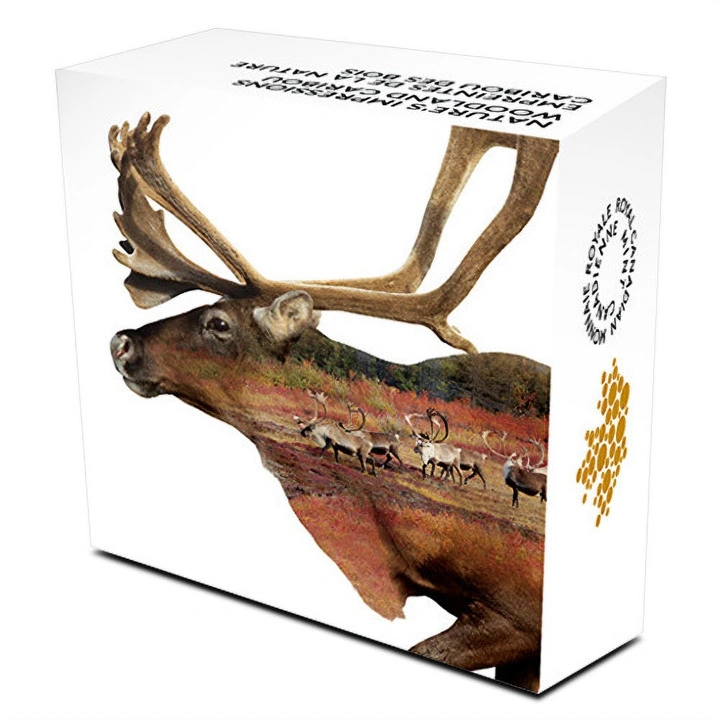 Nature's Impressions: Woodland Caribou 1 uncja Srebra 2017 Proof